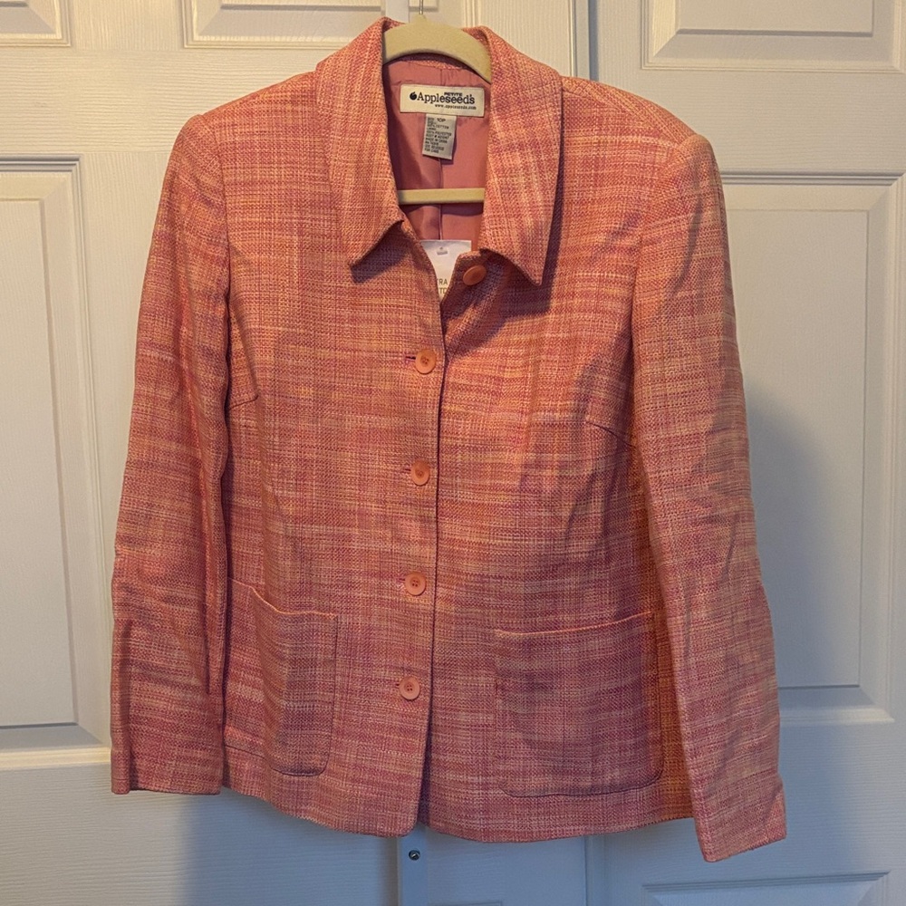Appleseed's Women's Coral tweed Blazer jacket